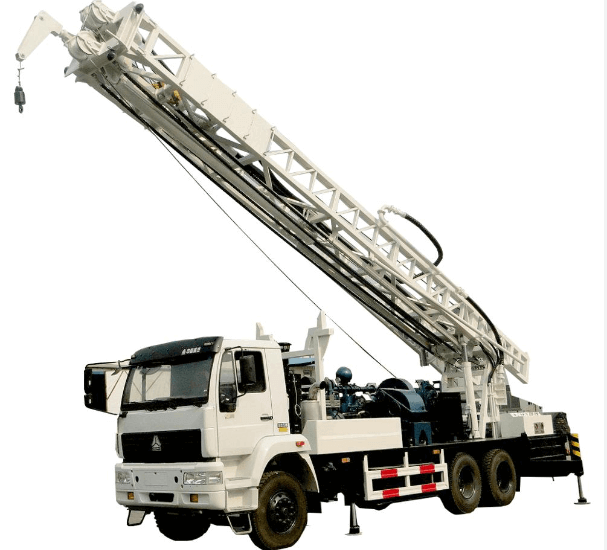 Truck-mounted water well drilling rig