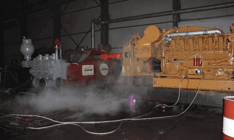 mud pump and diesel engine set testing before delivery (1)